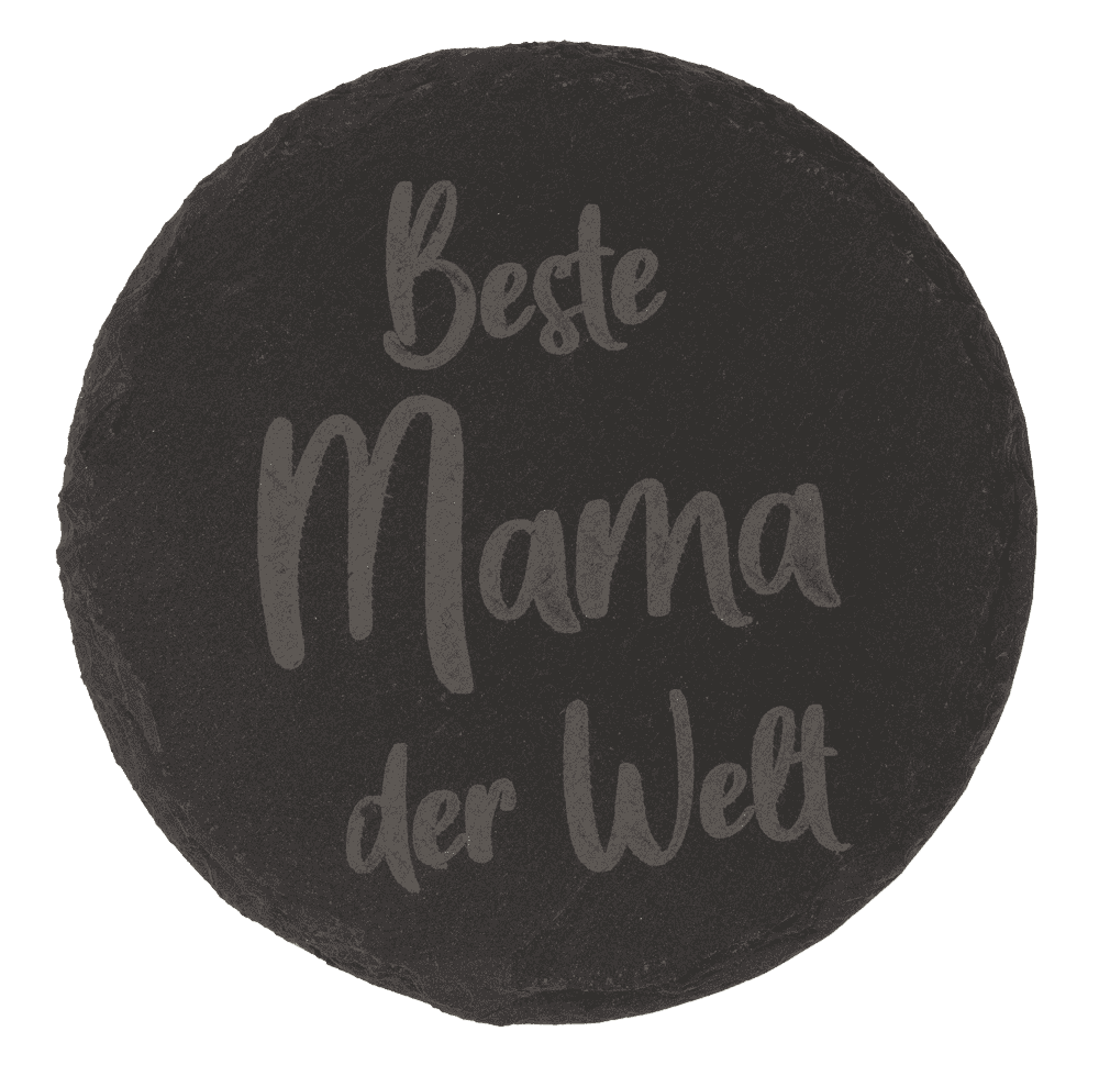 Slate coaster, with laser printing,