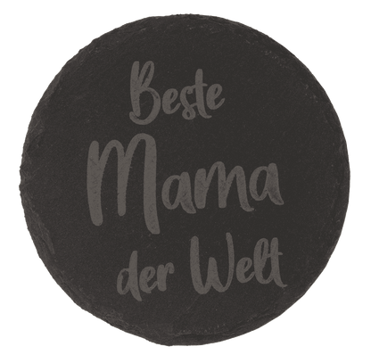 Slate coaster, with laser printing,