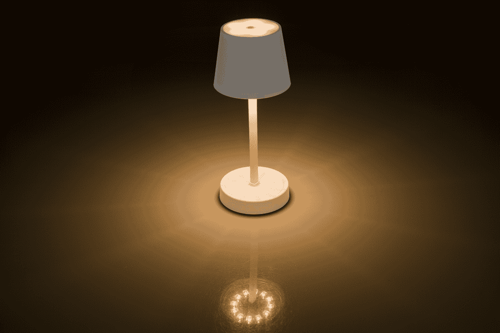 White Table lamp with LED,