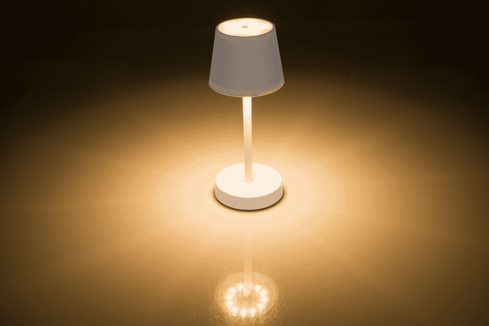 White Table lamp with LED,