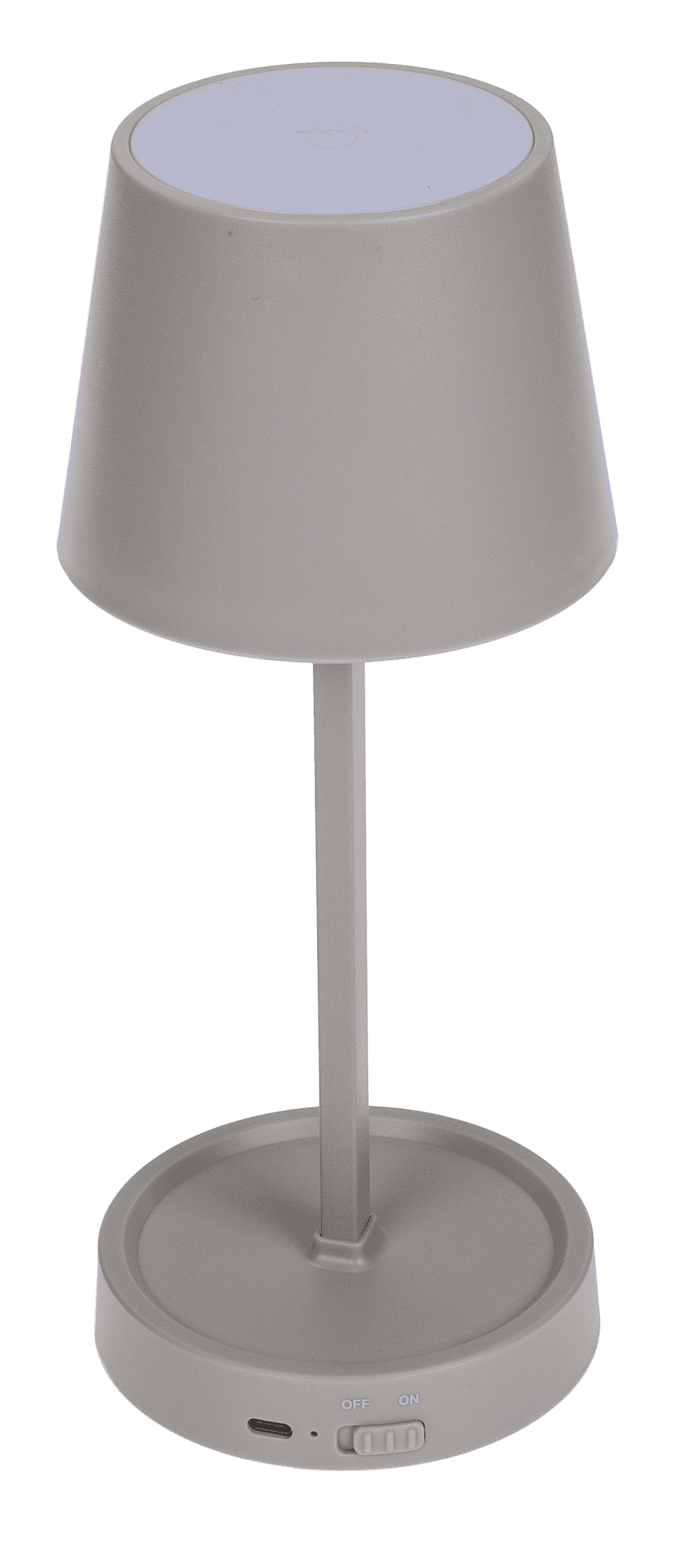 Grey colored table lamp with LED,