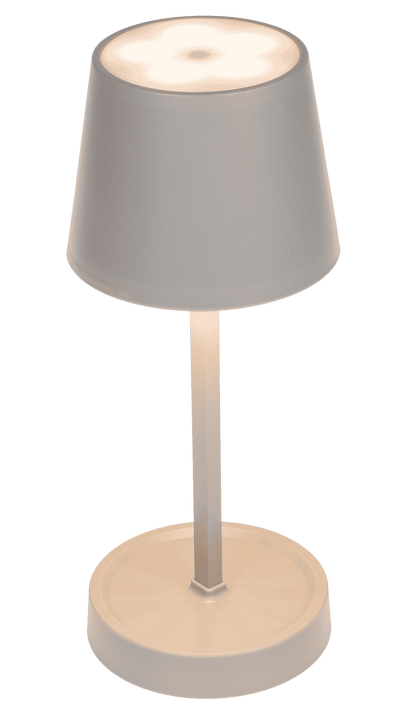 Grey colored table lamp with LED,