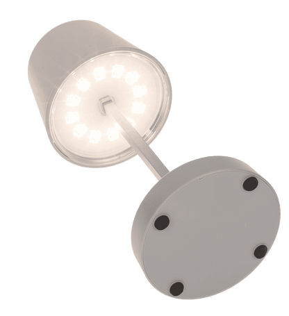 Grey colored table lamp with LED,