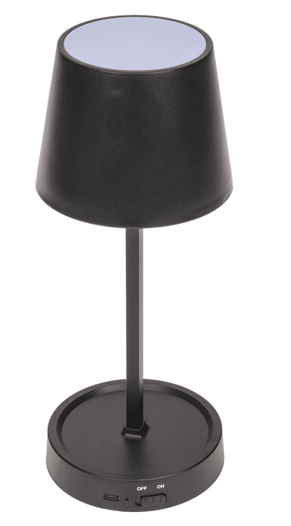 Black colored table lamp with LED,