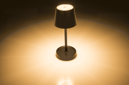 Black colored table lamp with LED,