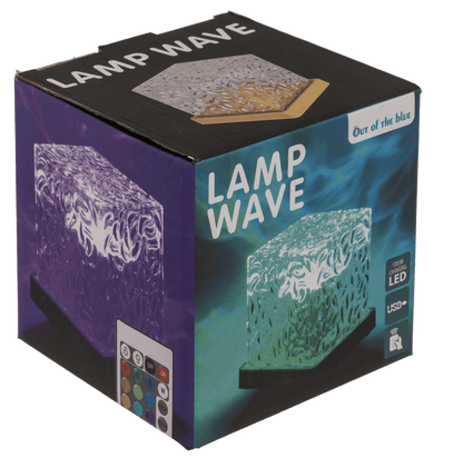 Acrylic lamp, Waves, 11.5 x 11.5 x 11.5 cm,