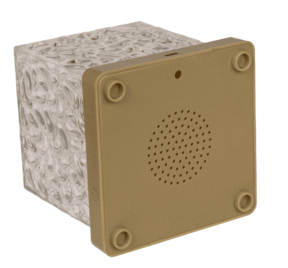 Acrylic lamp, Waves, 11.5 x 11.5 x 11.5 cm,