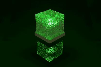 Acrylic lamp, Waves, 11.5 x 11.5 x 11.5 cm,