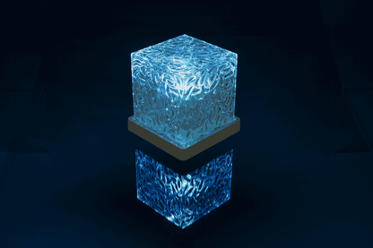 Acrylic lamp, Waves, 11.5 x 11.5 x 11.5 cm,