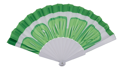 Plastic fan, fruits,