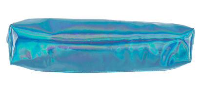 PU bag with zipper, metallic finsih,