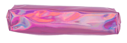 PU bag with zipper, metallic finsih,