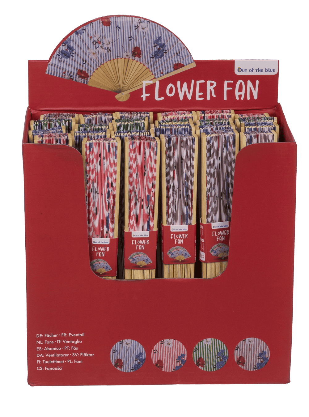 Fan, oriental flower,