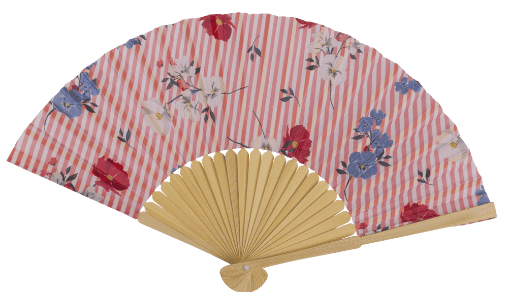 Fan, oriental flower,