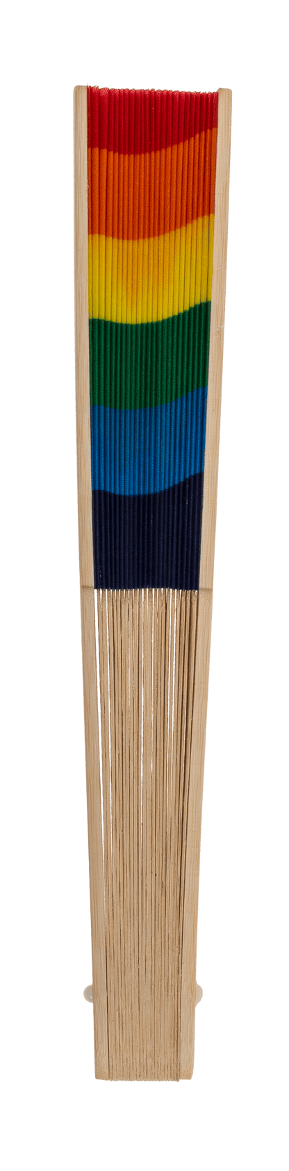 Fan, Bamboo, Rainbow, ca. 21 cm, bamboo,