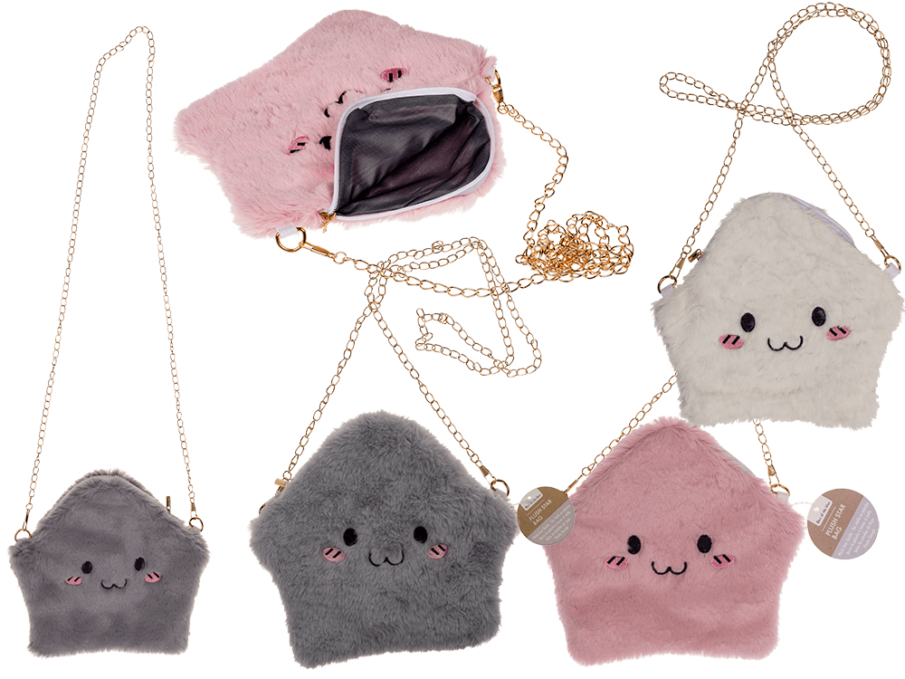 Plush star bag, ca. 24 x 23 cm,
