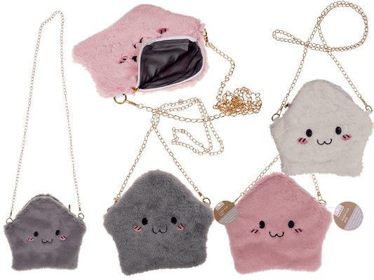 Plush star bag, ca. 24 x 23 cm,