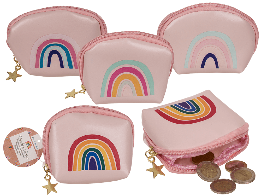 Purse, rainbow, ca. 12 x 8 x 4 cm,