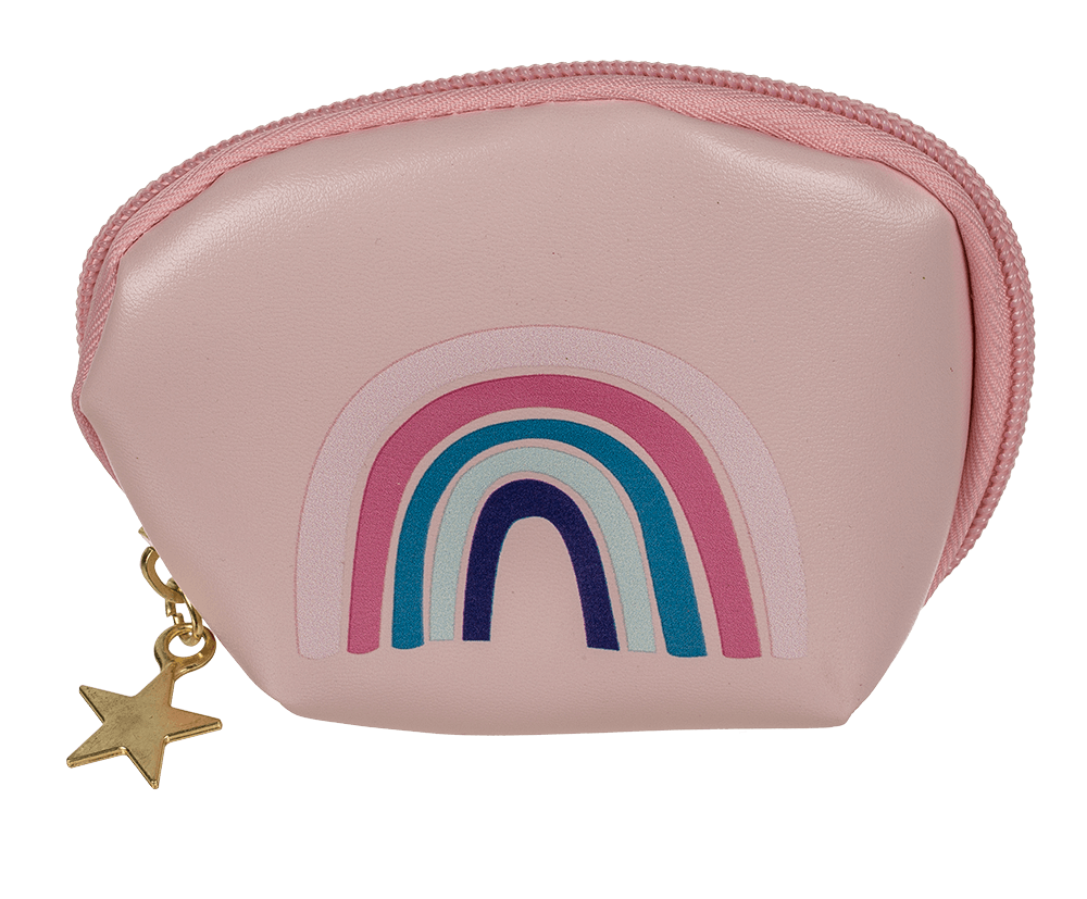 Purse, rainbow, ca. 12 x 8 x 4 cm,