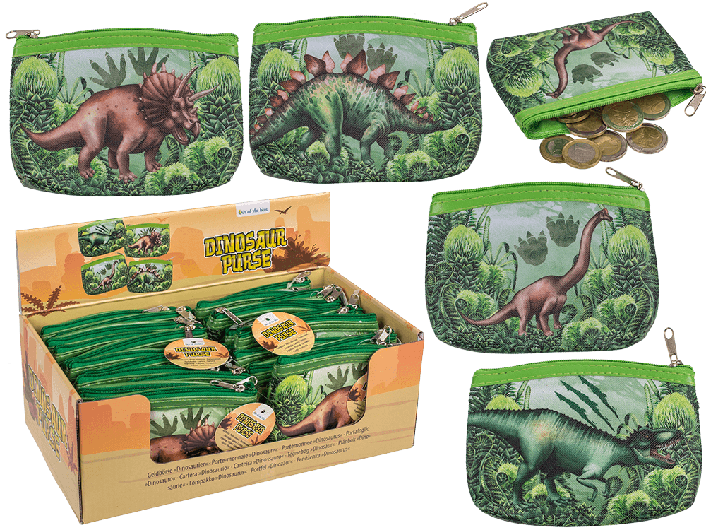 Purse, dinsaour, ca. 13 x 9 cm,