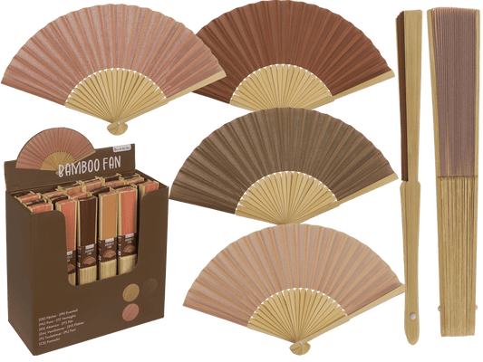 Fan, Natural, 21 cm, bamboo,