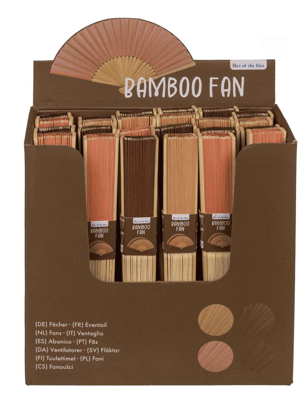 Fan, Natural, 21 cm, bamboo,