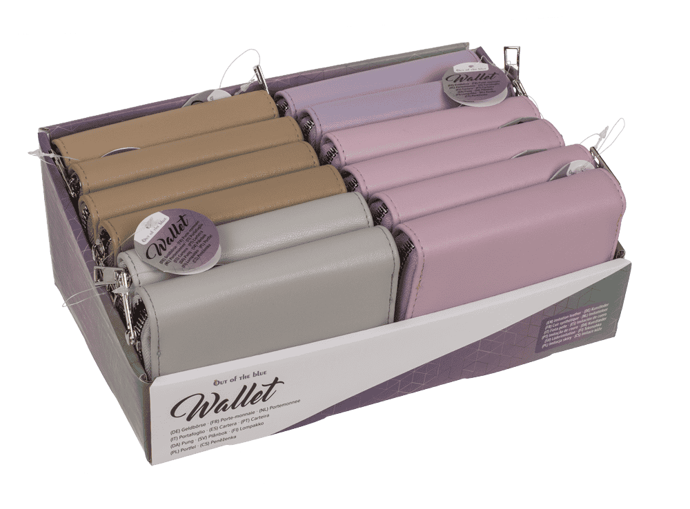 Artificial leather wallet, Pastell,