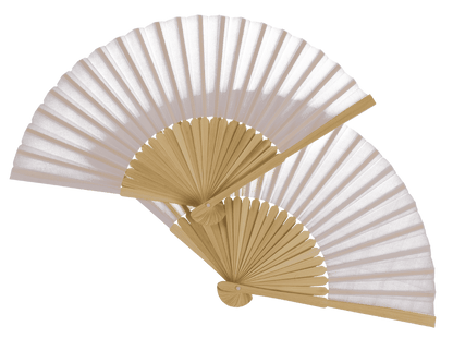Fan, Shine White, 21 cm, bamboo,