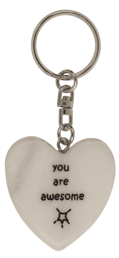 Metal key ring, Positive Hearts,