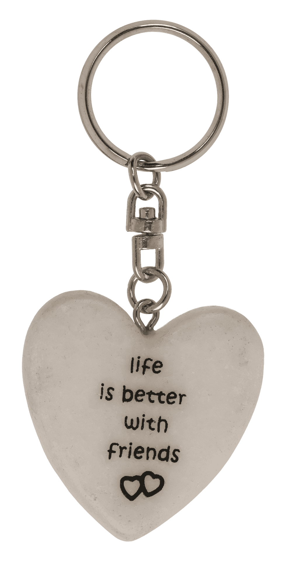 Metal key ring, Positive Hearts,