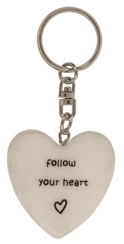 Metal key ring, Positive Hearts,
