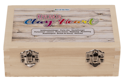 Metal keychain, Clay Heart,