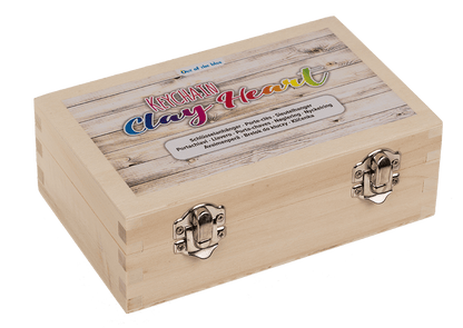 Metal keychain, Clay Heart,