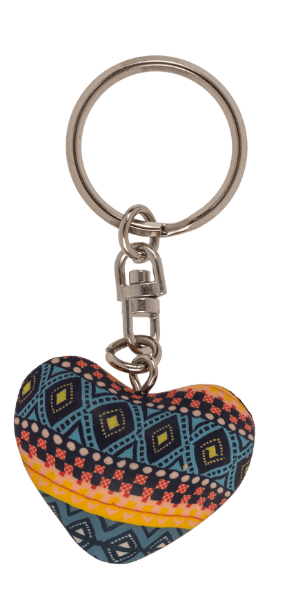 Metal keychain, Clay Heart,