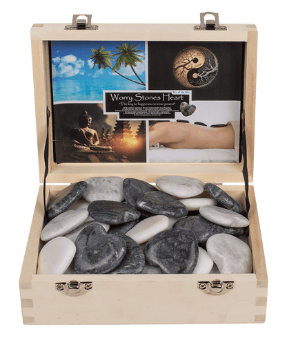 Natural Stone Heart, Worry Hearts,