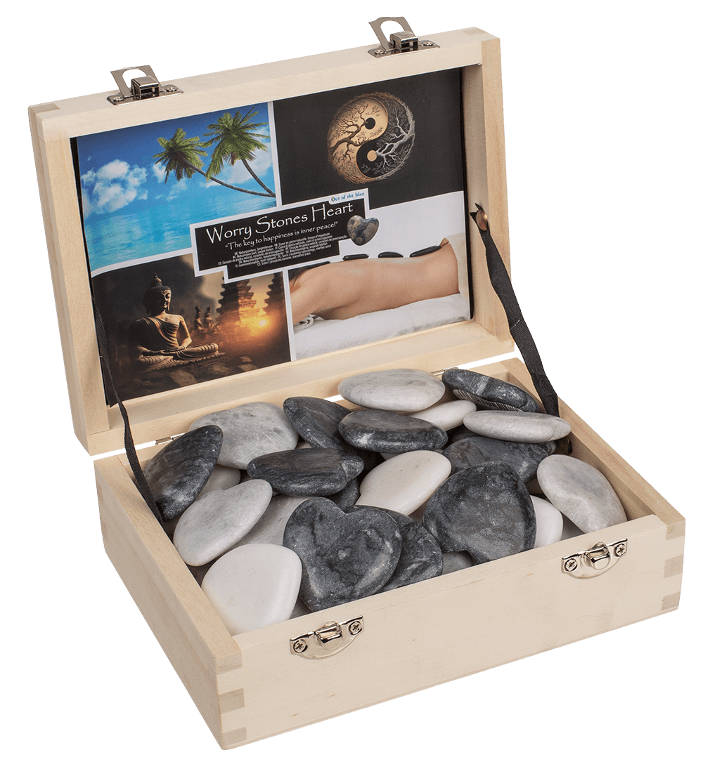 Natural Stone Heart, Worry Hearts,