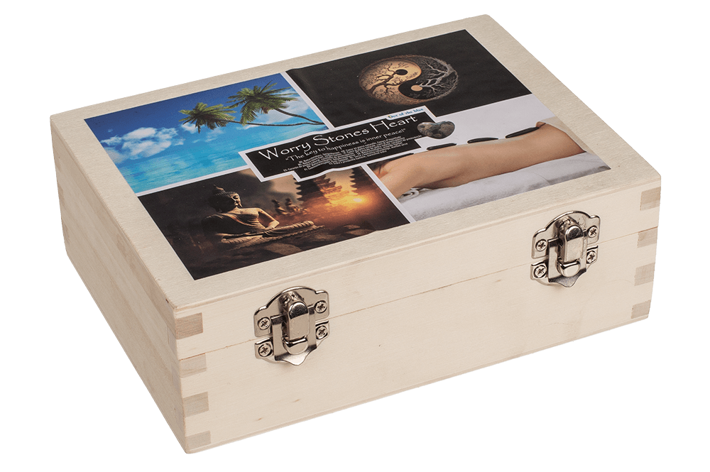 Natural Stone Heart, Worry Hearts,