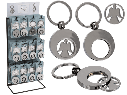 Metal Keychain, Angel, with Trolley Coin,