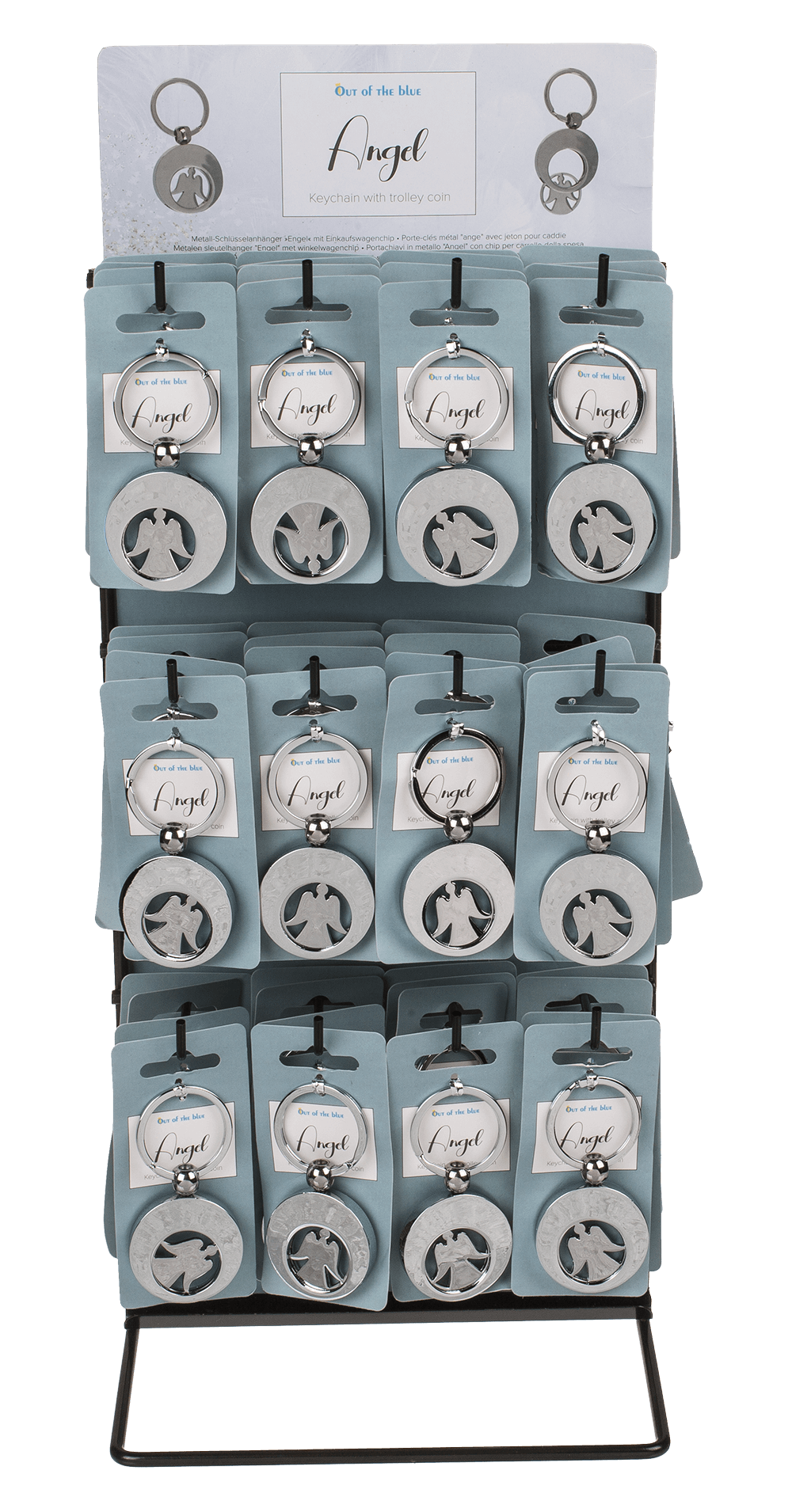 Metal Keychain, Angel, with Trolley Coin,