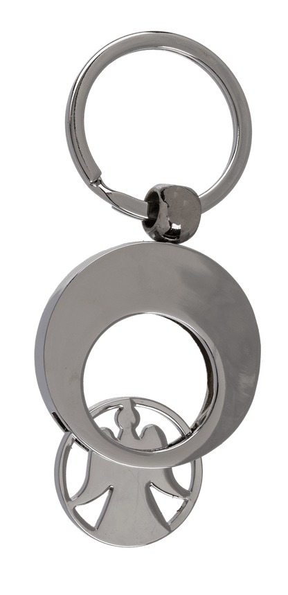 Metal Keychain, Angel, with Trolley Coin,