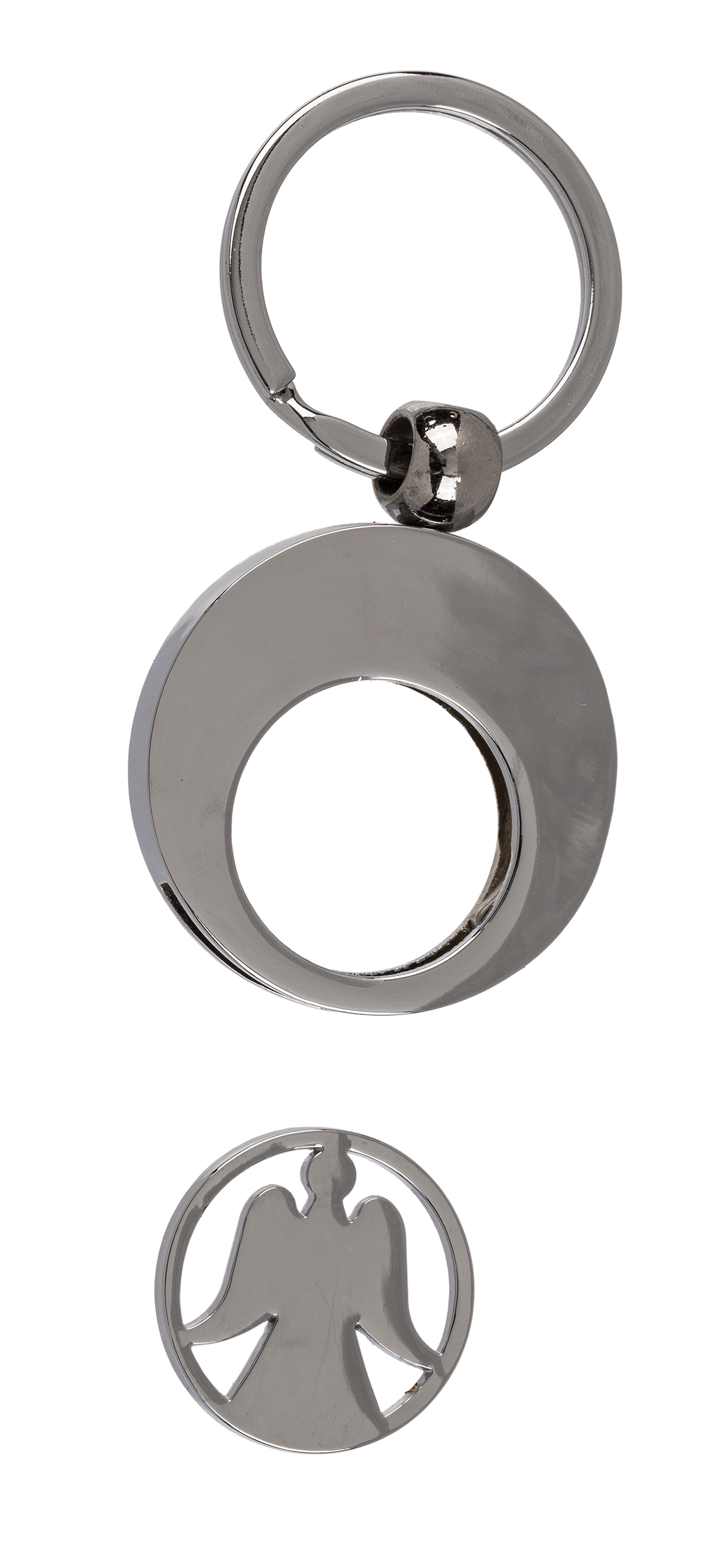 Metal Keychain, Angel, with Trolley Coin,