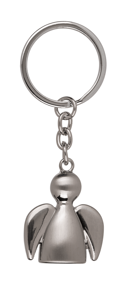 Brushed Metal Keychain, Angel,