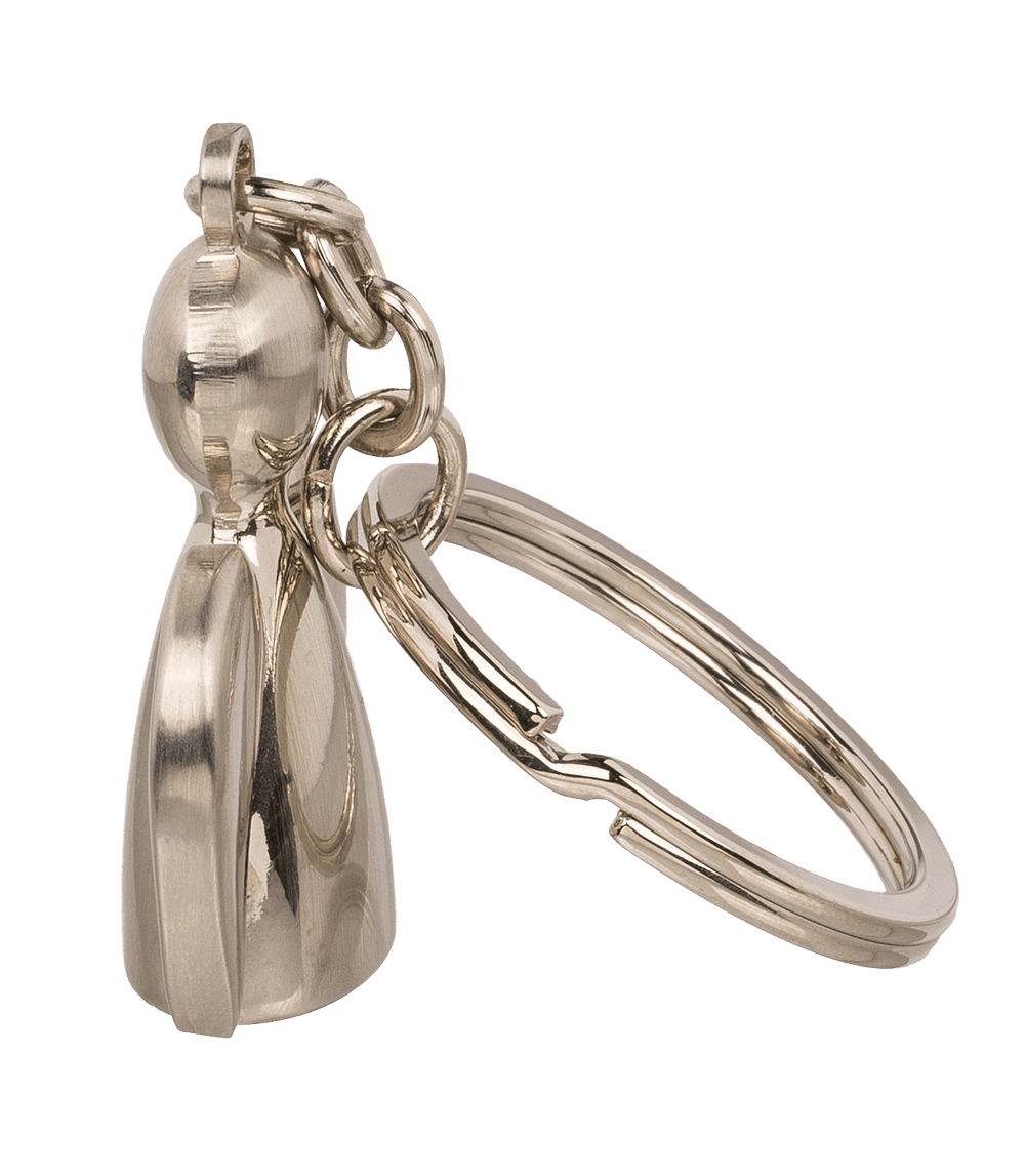 Brushed Metal Keychain, Angel,