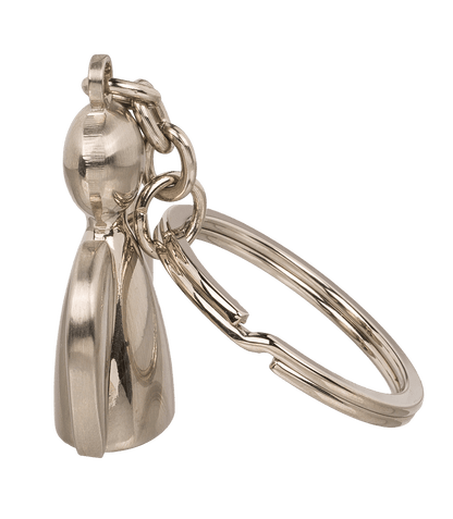 Brushed Metal Keychain, Angel,