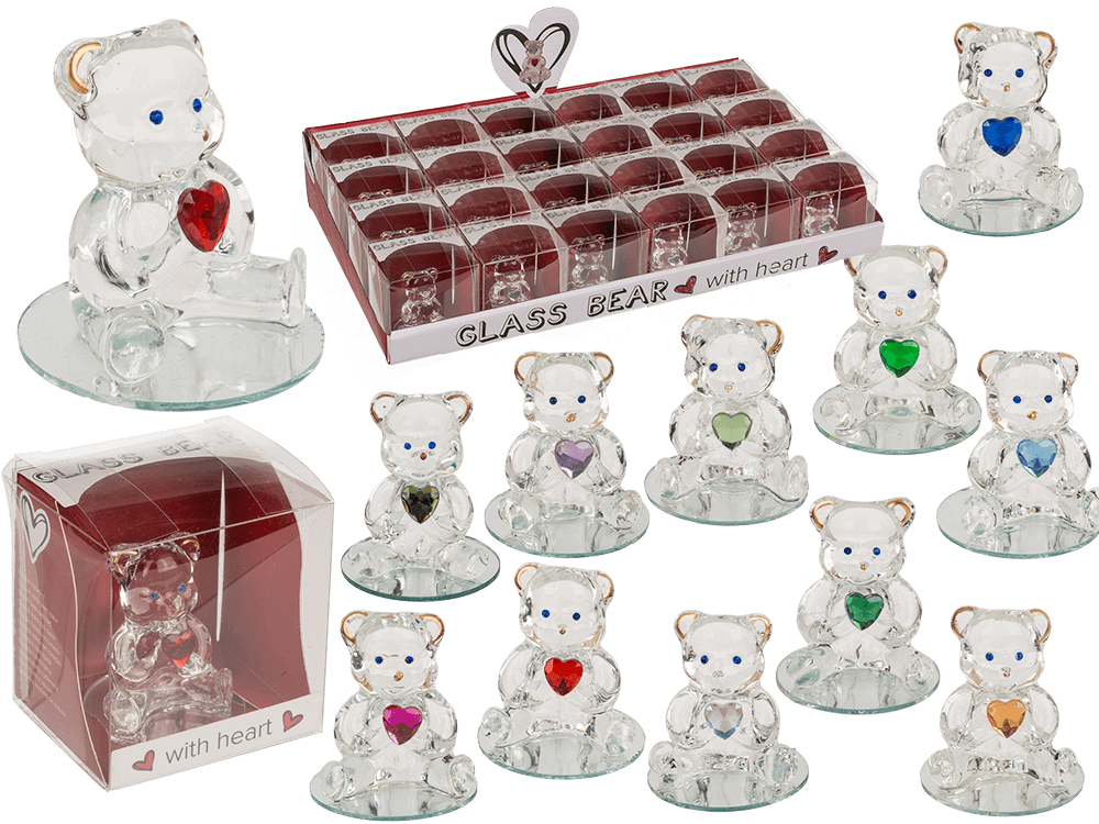 Glass Bear with Heart,