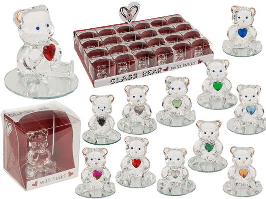Glass Bear with Heart,
