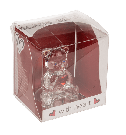Glass Bear with Heart,
