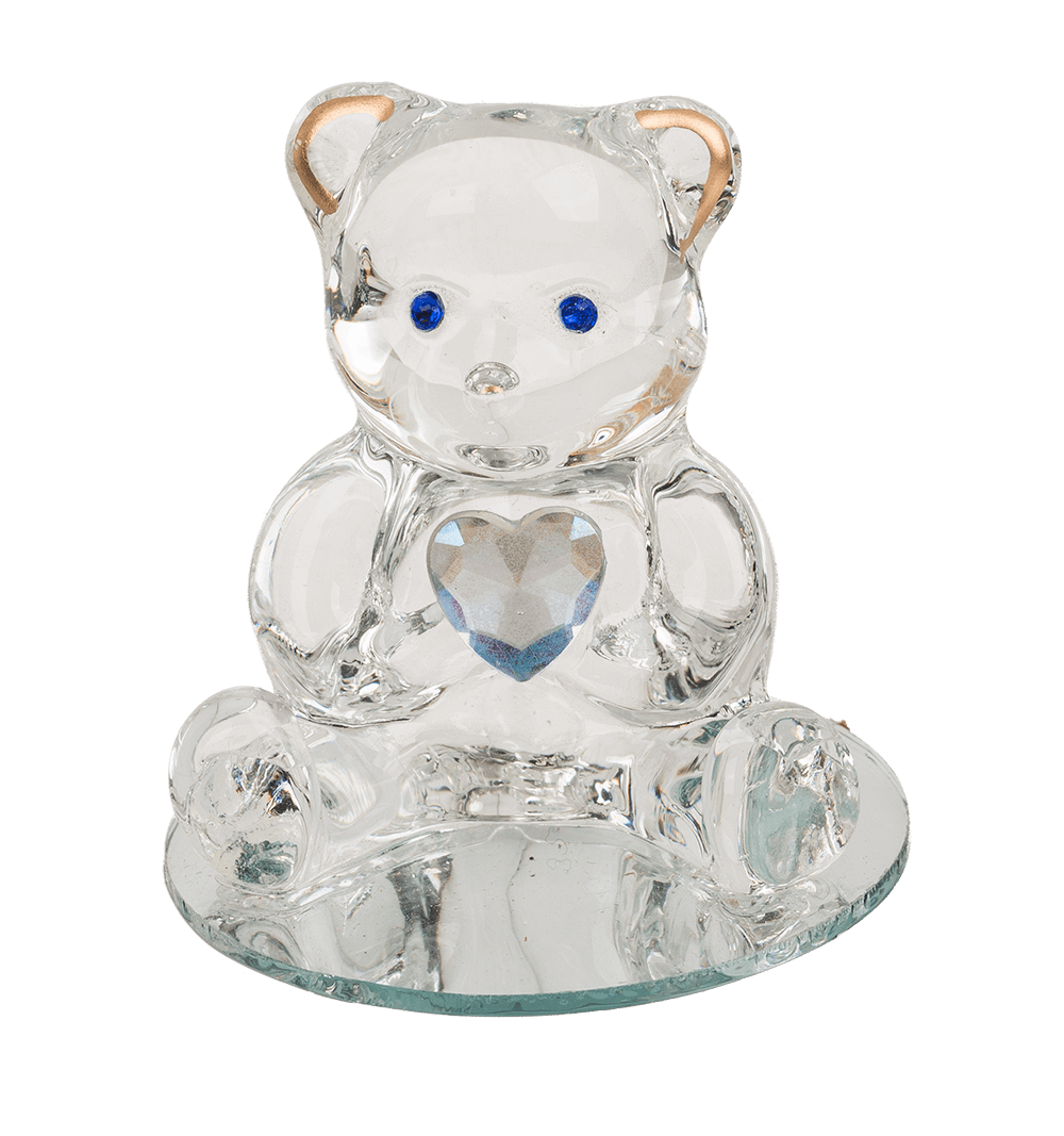 Glass Bear with Heart,