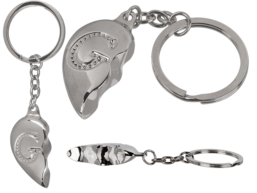 Metal Keychain, Broken Heart,