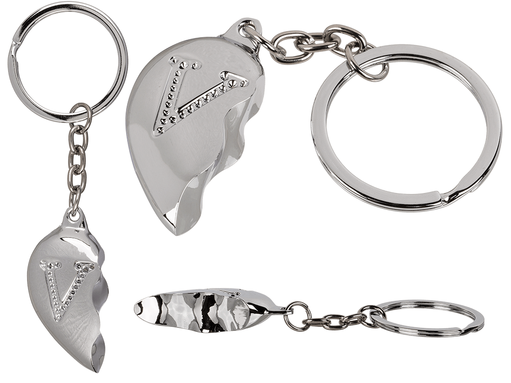 Metal Keychain, Broken Heart,